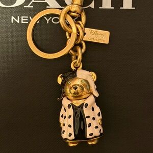 Coach x Disney Cruella Bear Bag Charm / Keychain, brand new!